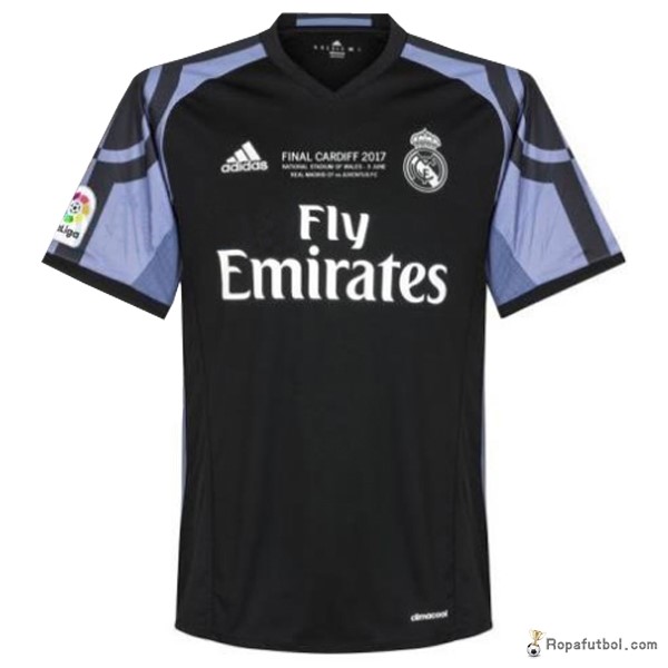 Camiseta Real Madrid Replica Tercera Ropa Final Cardiff 2017 Negro